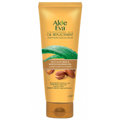 EVA COSMETICS — ALOE EVA STRENGTHENING HAIR OIL REPLACEMENT WITH ALOE VERA & MOROCCAN ARGAN OIL 250 ML